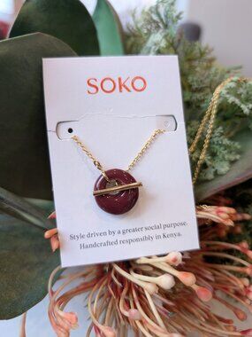 SOKO Necklace with Enamelled Charm